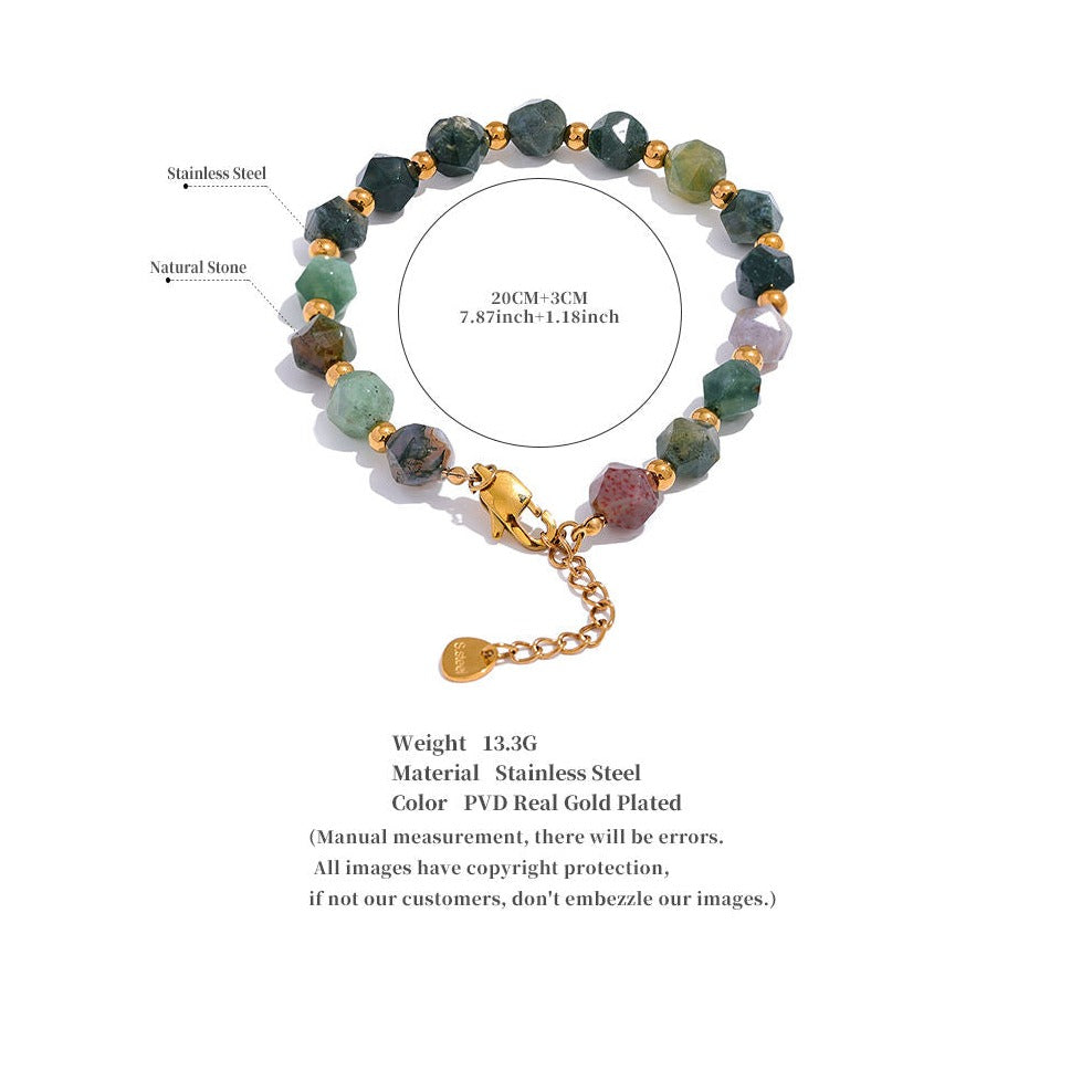 Agate (Hakik) Bracelet for Growth, Prosperity, Harmony