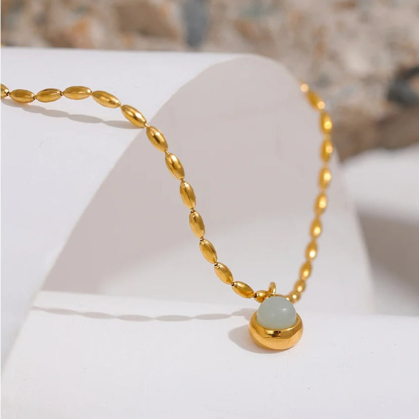 Aventurine Pendant Necklace for Abundance & Prosperity