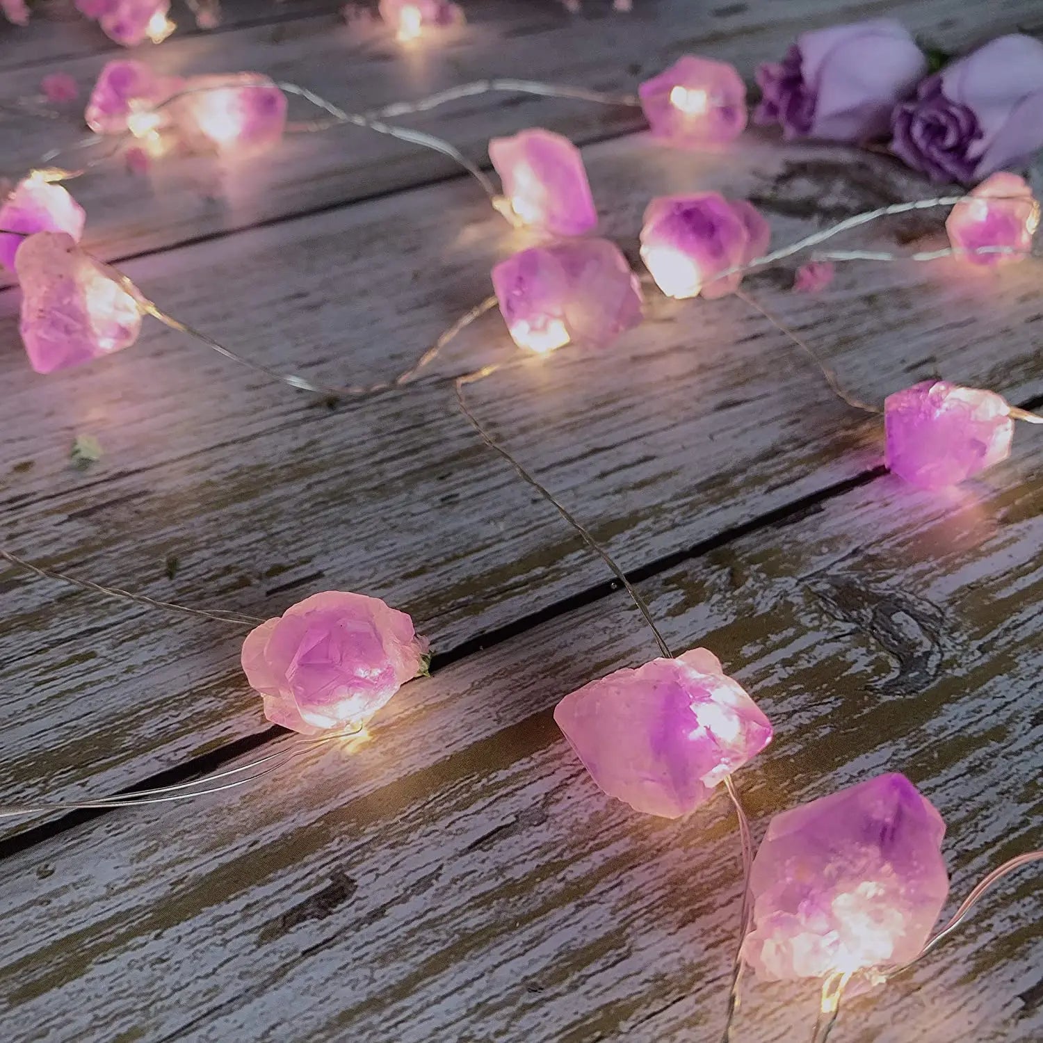 Amethyst String Lights for healing