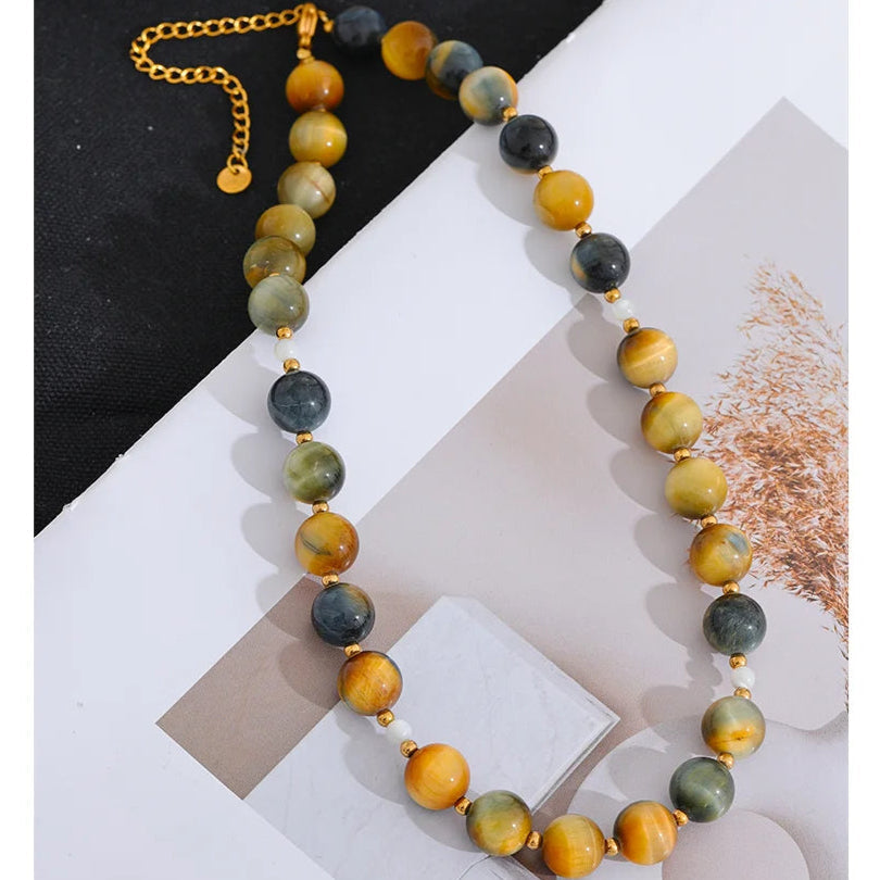 Maillard Tiger Eye Necklace for Protection