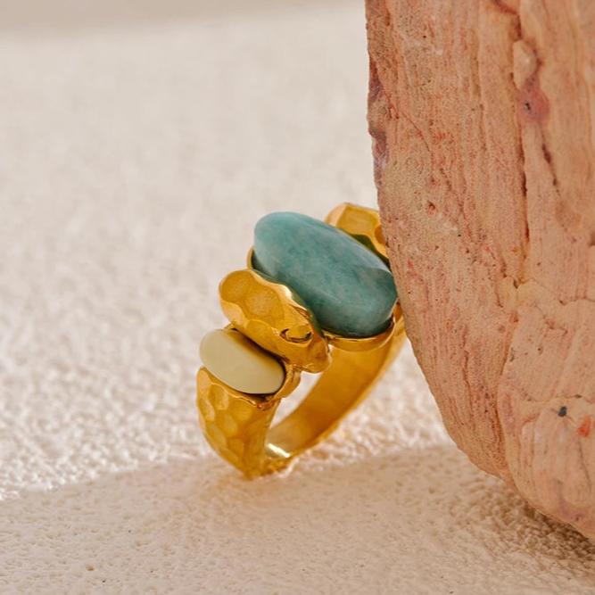 Amazonite "Tianhe" Ring for Communication & Confidence