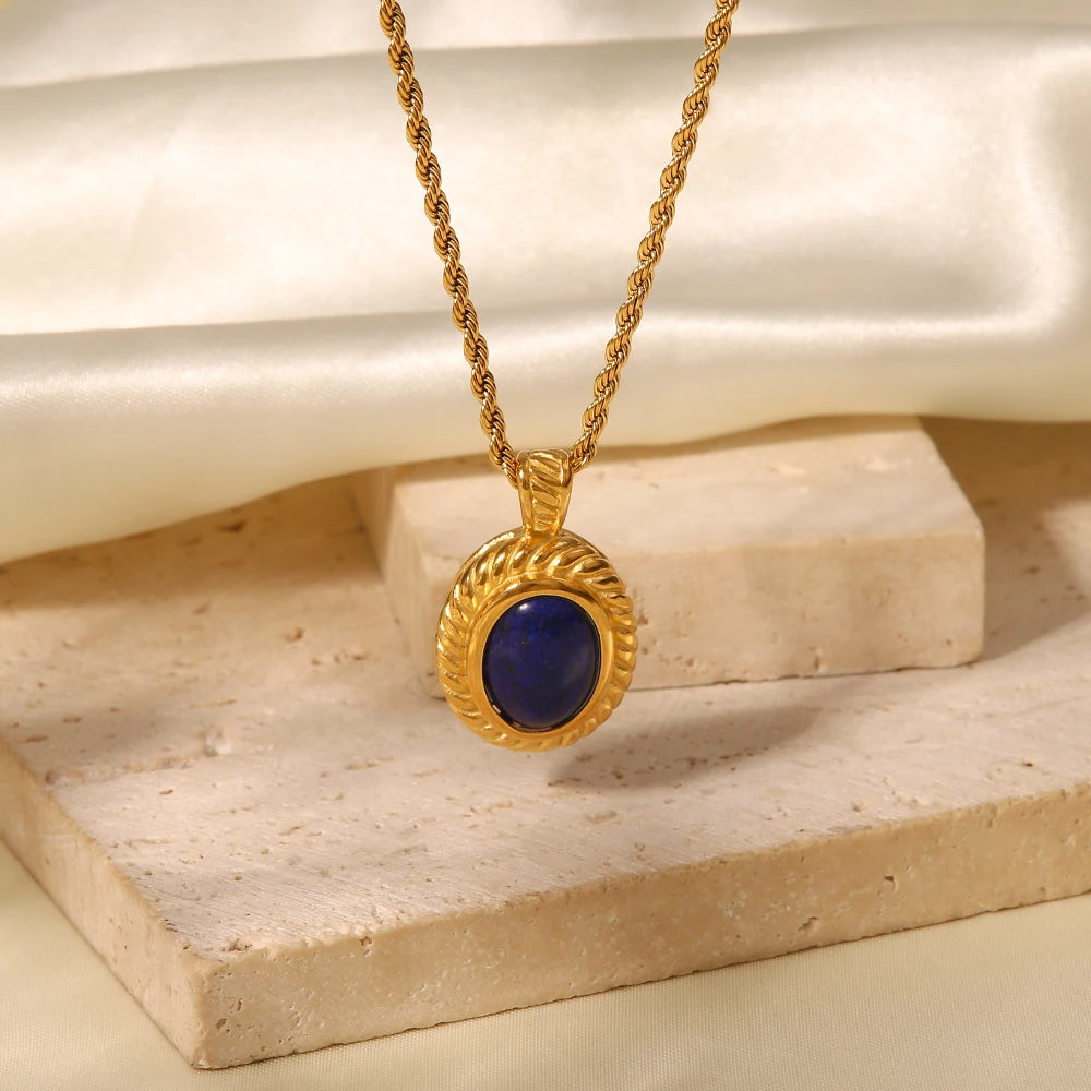 Lapis Lazuli Pendant Necklace for Wisdom