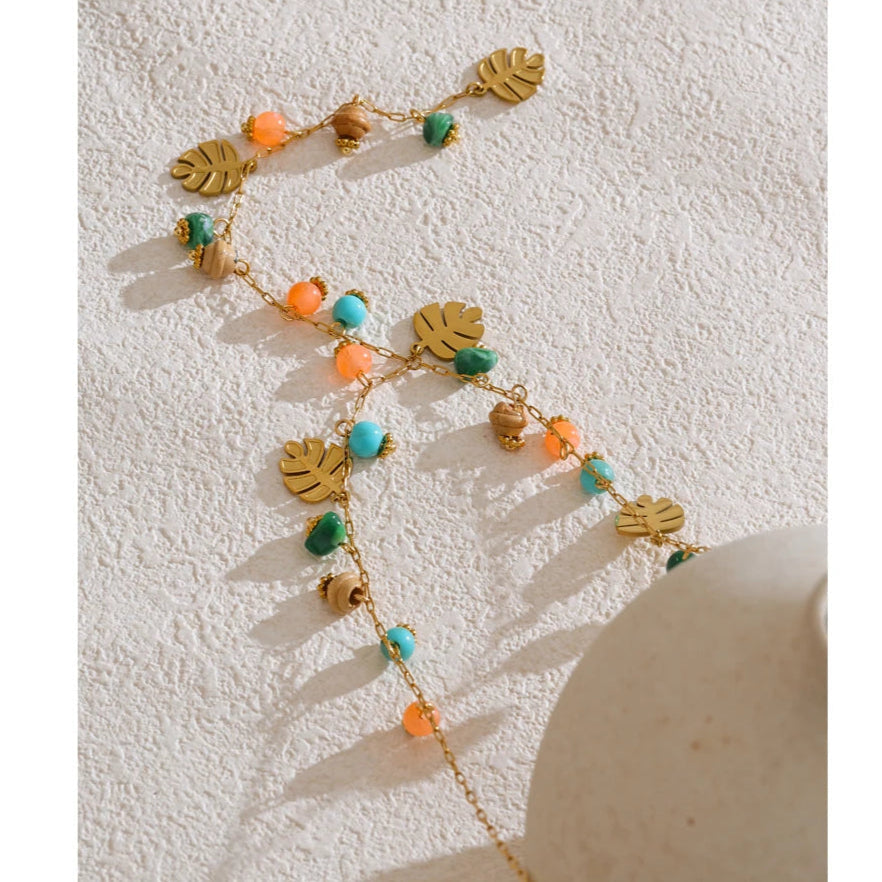 Aventurine & Agate Necklace for Luck & Abundance