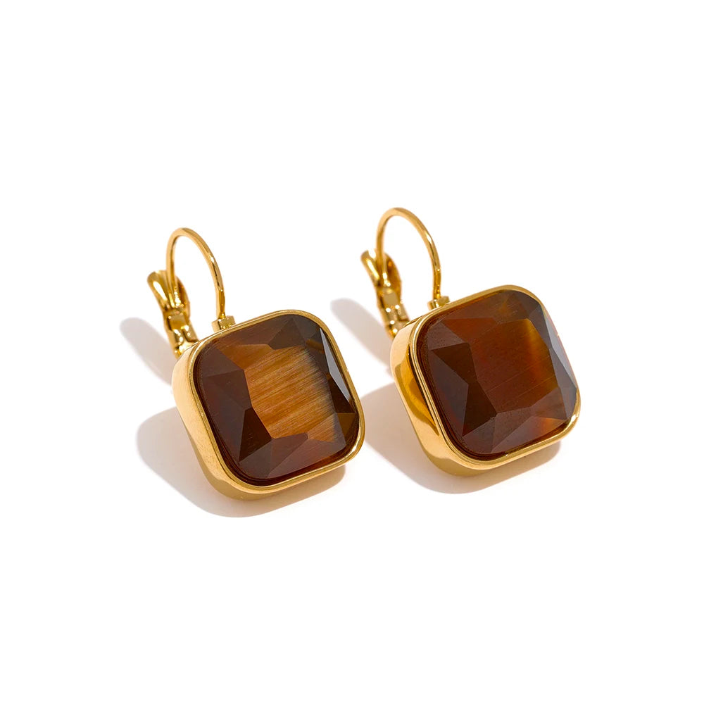 Cat’s eye Opal Earrings for Prosperity & Clarity