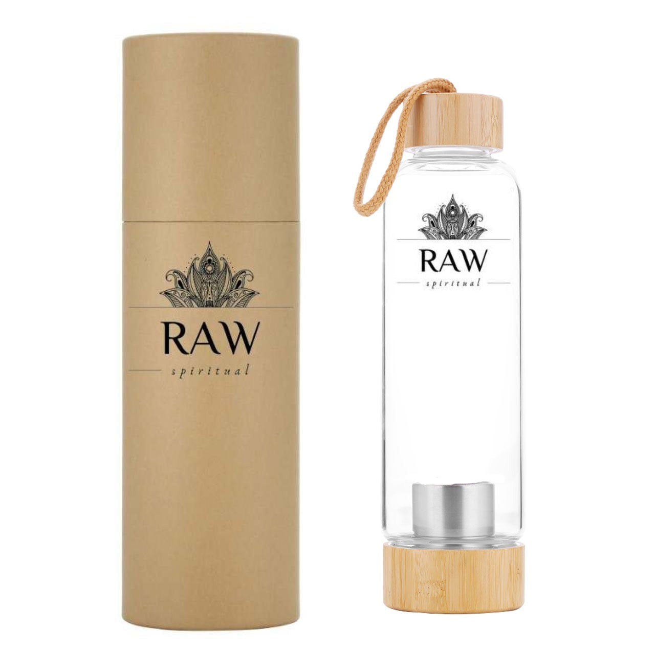 Rainbow Flourite Water Bottle for Focus & Decision Making