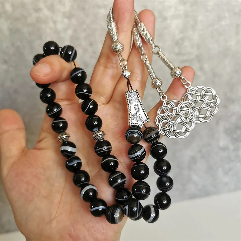 Sulemani Agate (Persian Aqeek) Misbaha 33 Beads