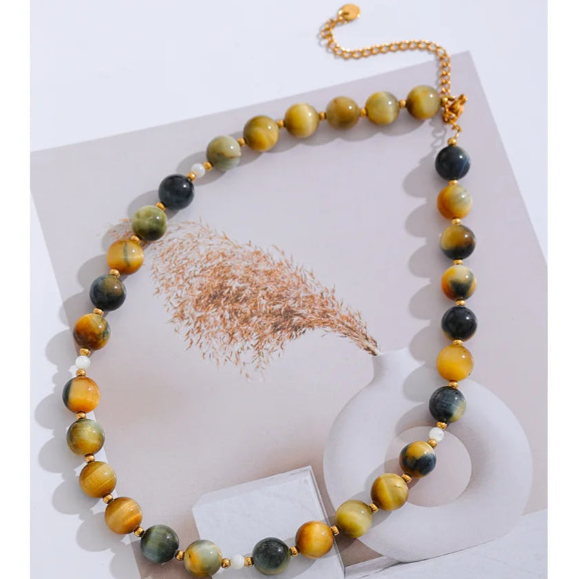 Maillard Tiger Eye Necklace for Protection