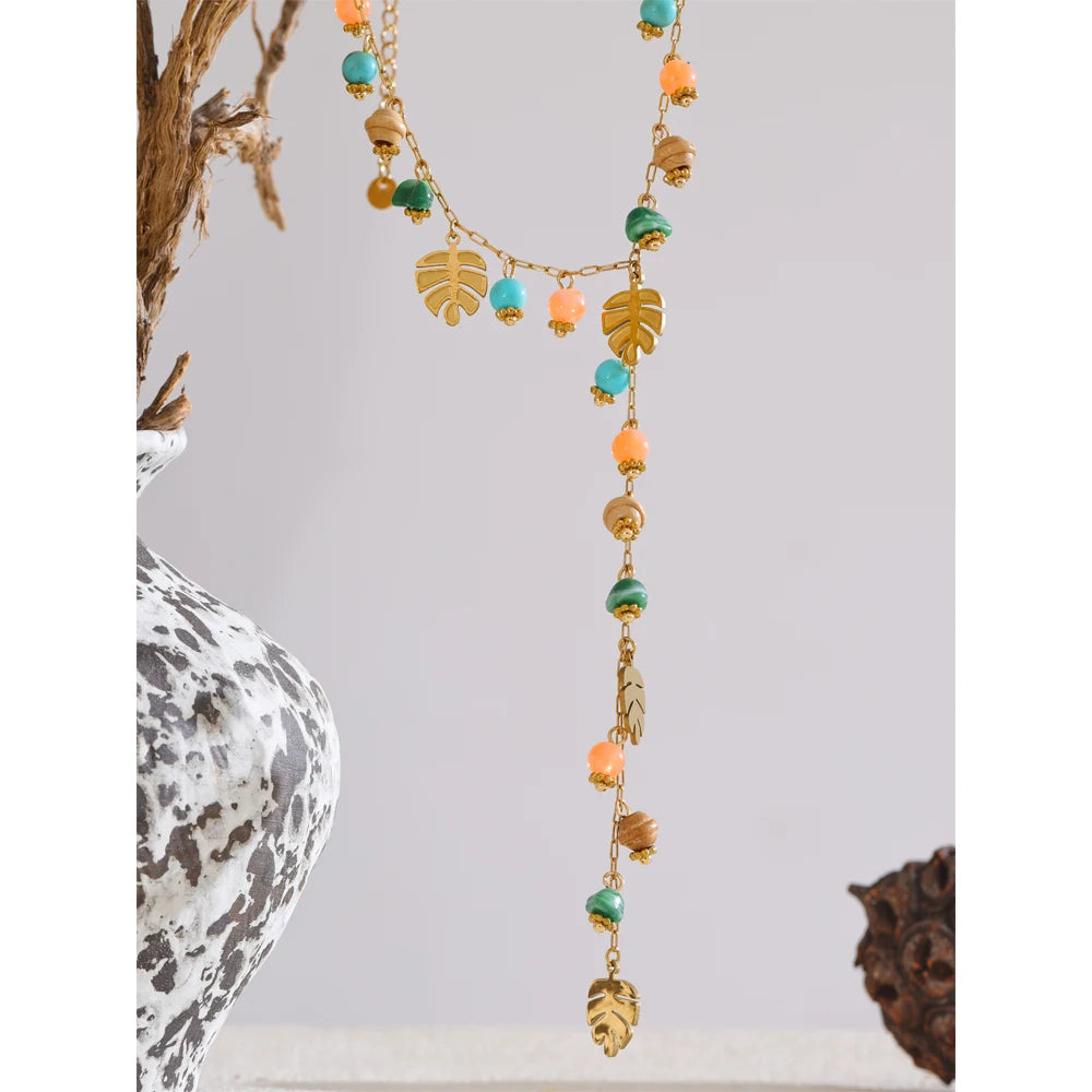 Aventurine & Agate Necklace for Luck & Abundance