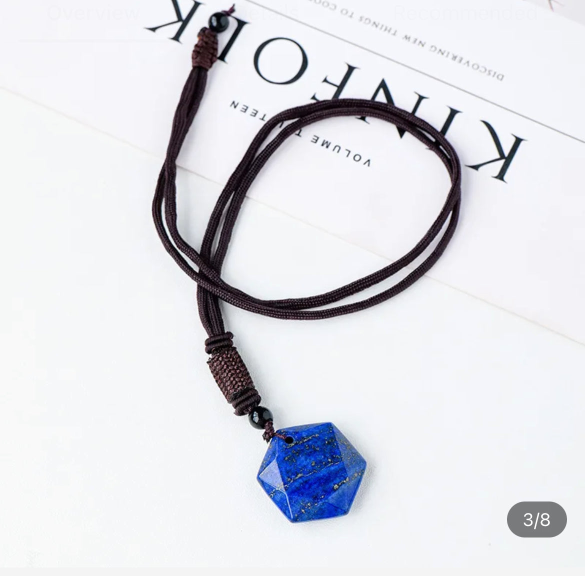 Lapis Lazuli Hexagon Necklace for Wisdom
