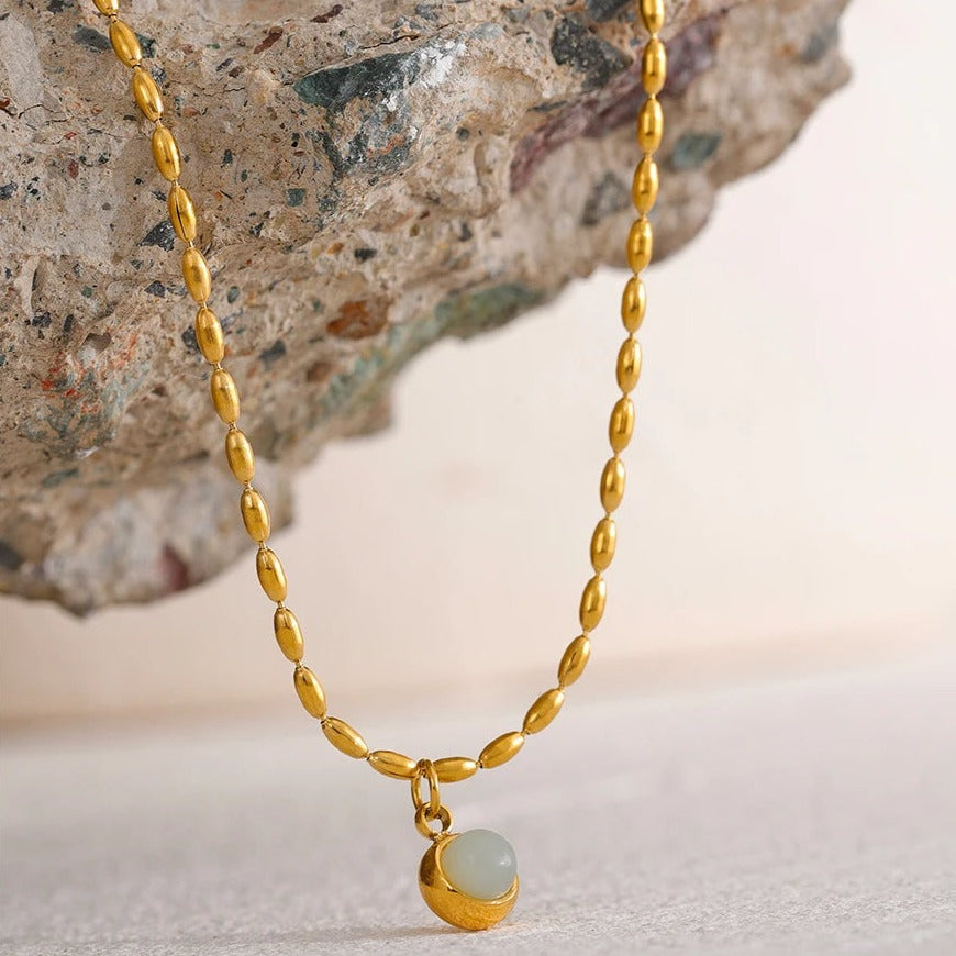 Aventurine Pendant Necklace for Abundance & Prosperity