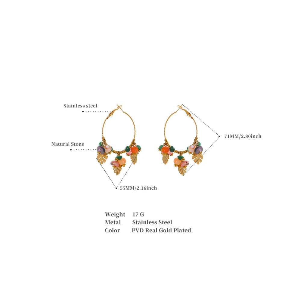 Aventurine & Agate Earrings for Luck & abundance