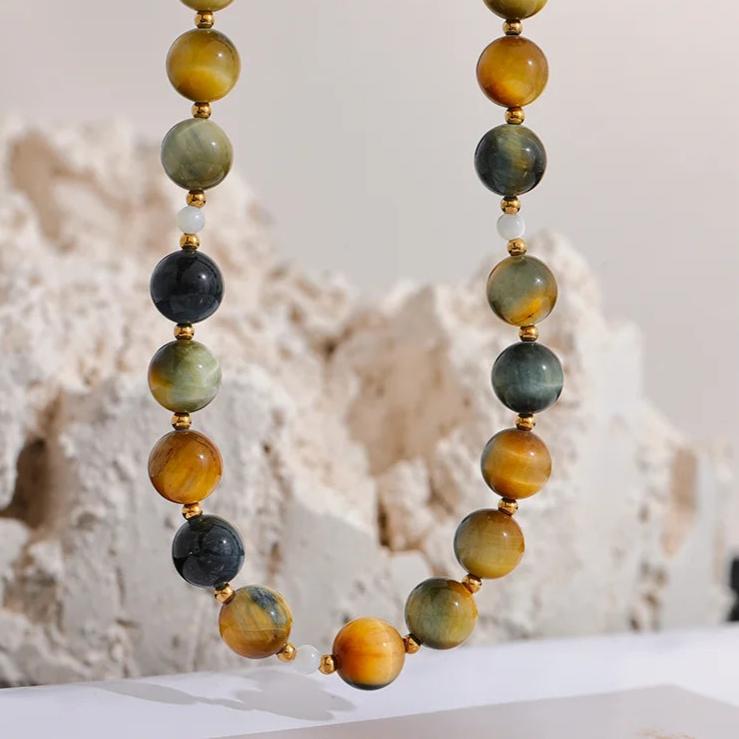 Maillard Tiger Eye Necklace for Protection