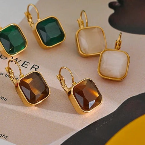 Cat’s eye Opal Earrings for Prosperity & Clarity
