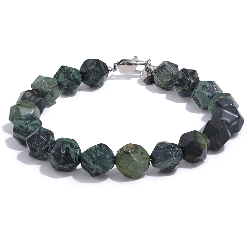 Malachite Facetted Bracelet for Change and Transformation