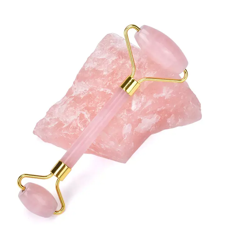 Rose Quartz Gua Sha Face Massager Roller