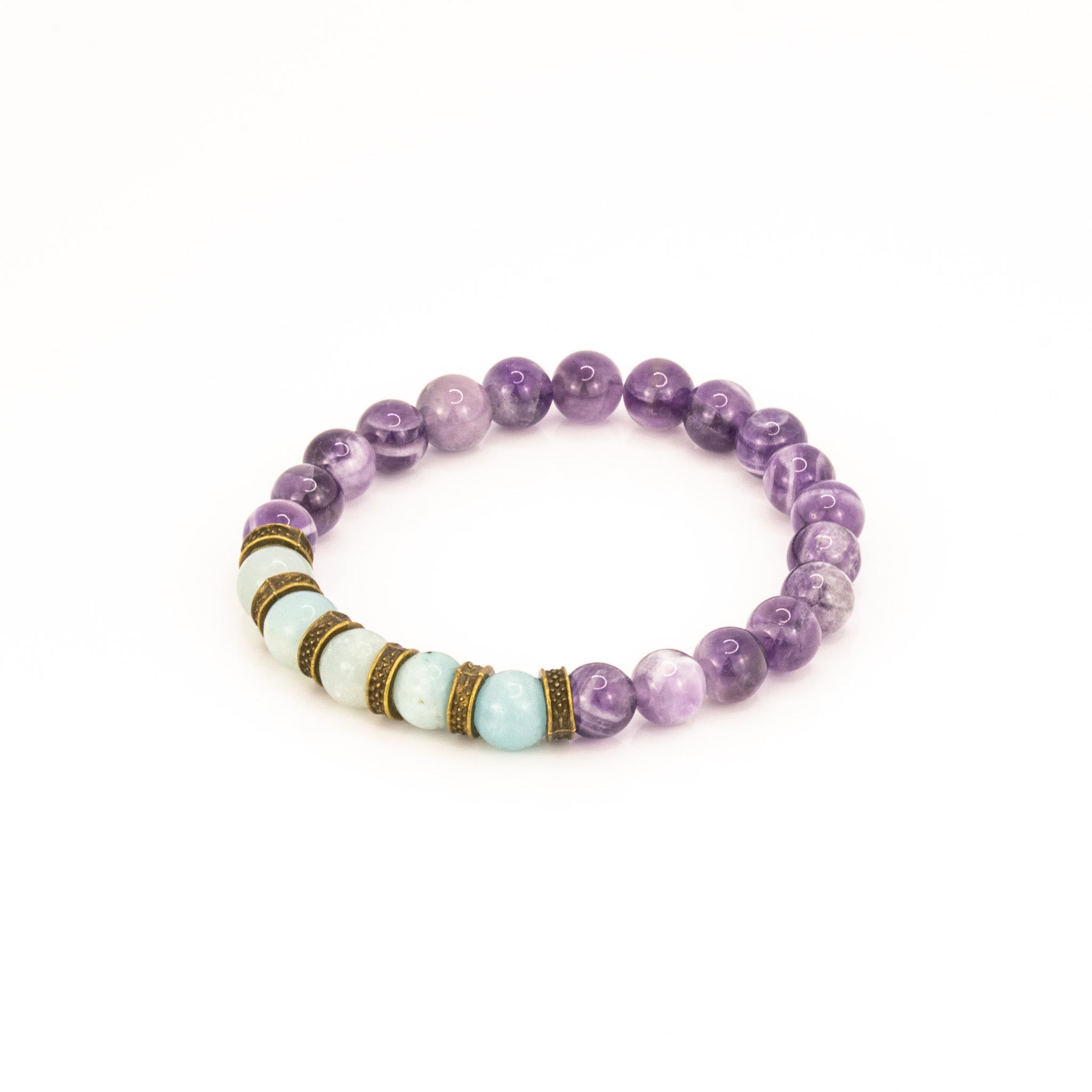 Amazonite & Amethyst for Healing, Growth, Communication : Taurus, Virgo, Scorpio, Libra, Gemini, Aries