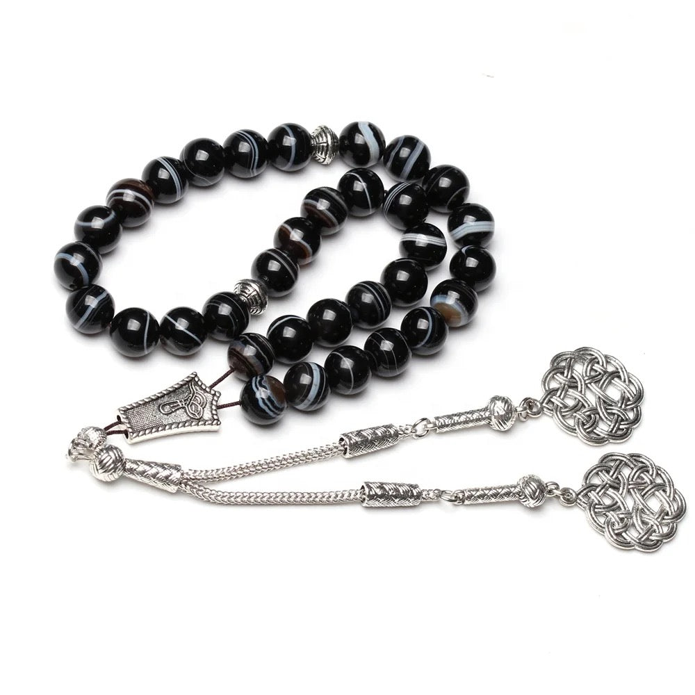 Sulemani Agate (Persian Aqeek) Misbaha 33 Beads