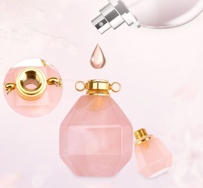 Amethyst Perfume Bottle Necklace