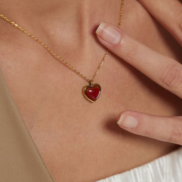 Red Agate (Hakik) Necklace for Growth, Prosperity, Harmony