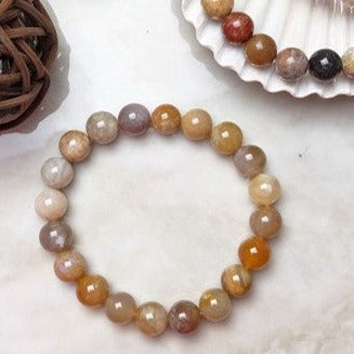Coral Jade Bracelet for Positivity & Abundance