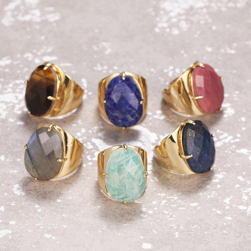 Amazonite Ring for communication, confidence for Men