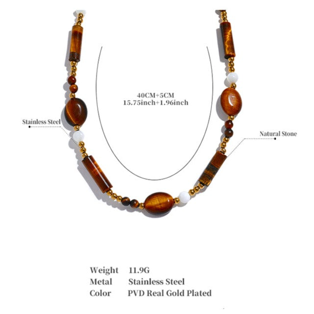 Tiger Eye Necklace for Protection & Courage