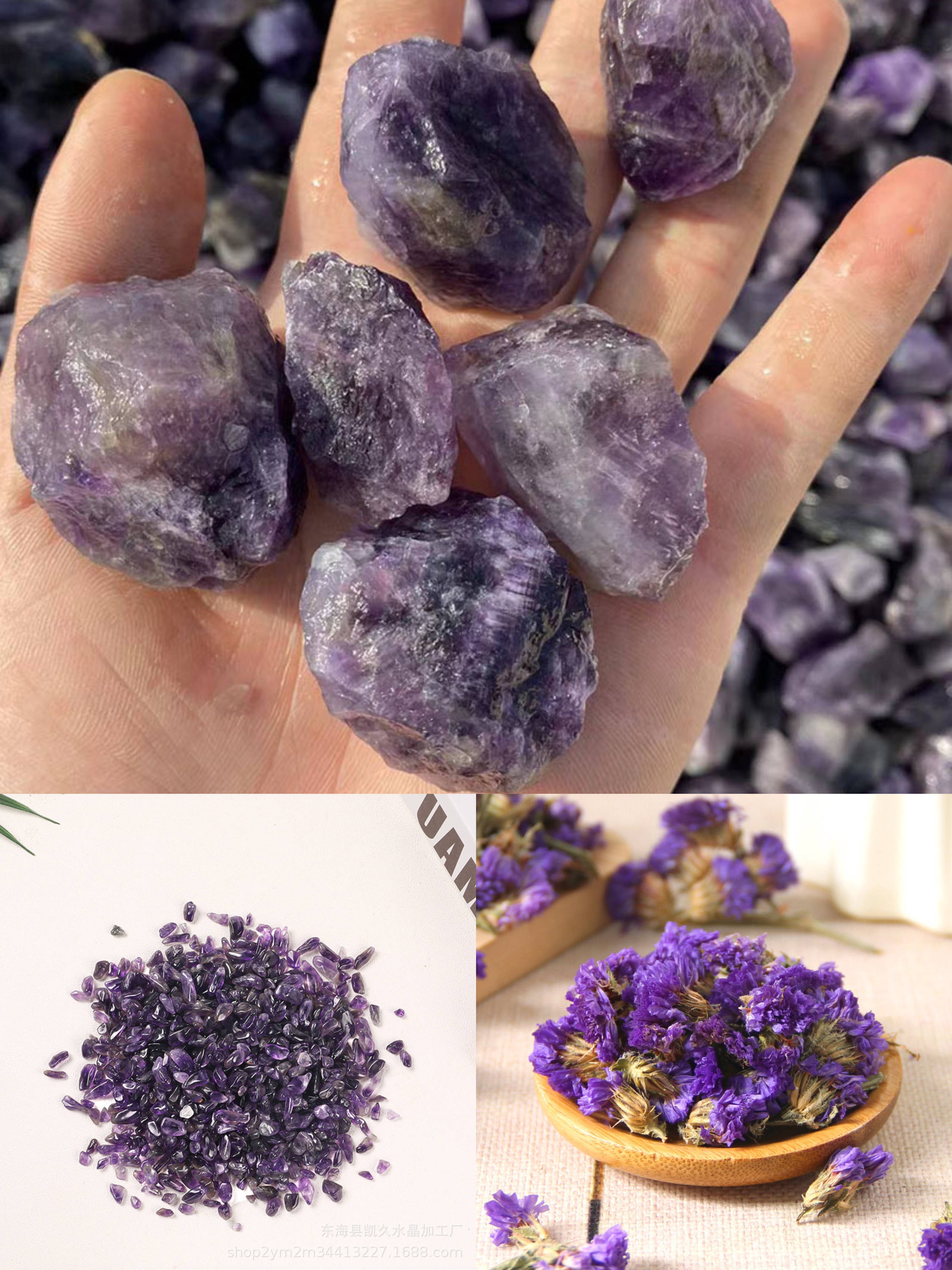 Amethyst Aromatherapy Crystal Candle for Healing & Growth