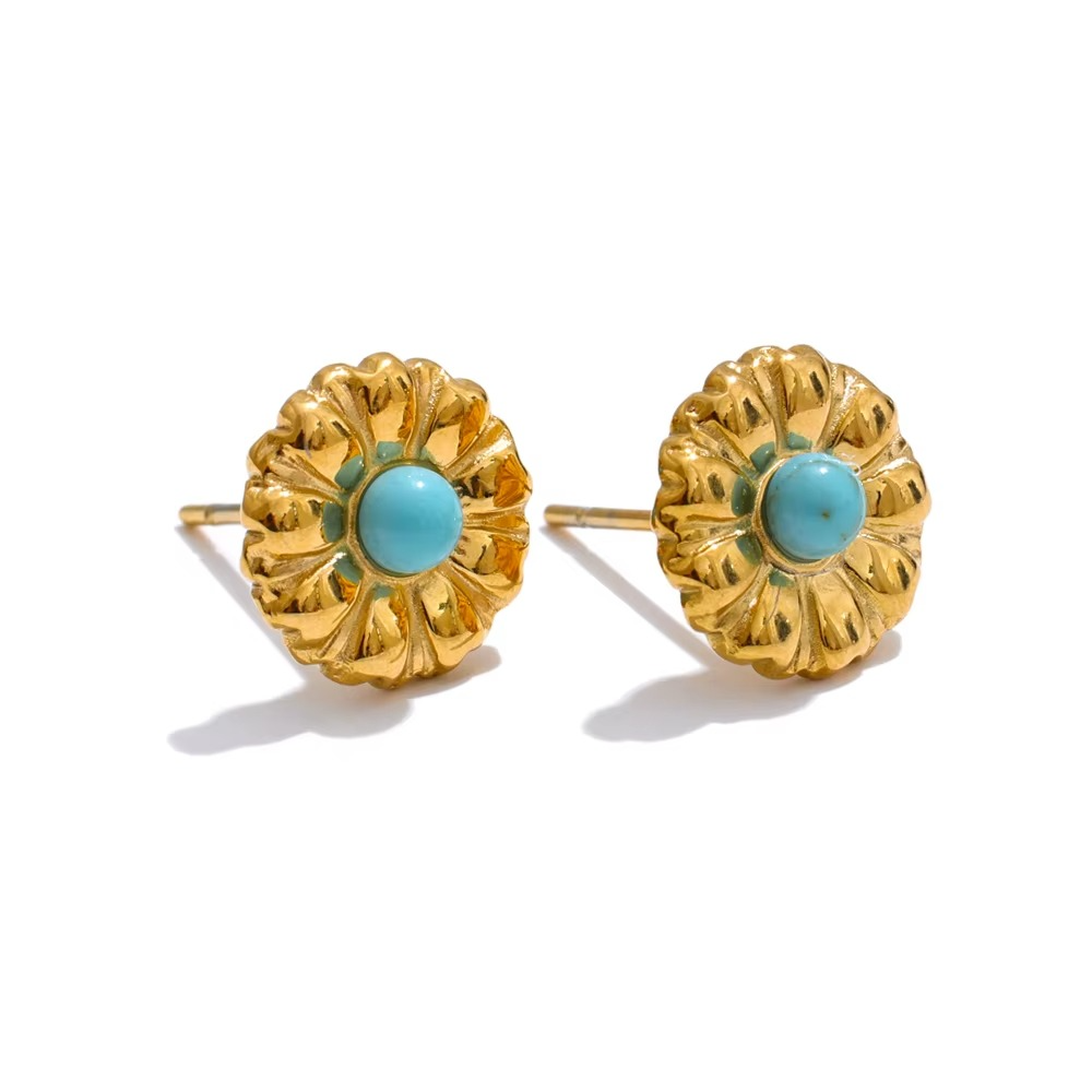 Turquoise  Earring & Necklace Set for Luck