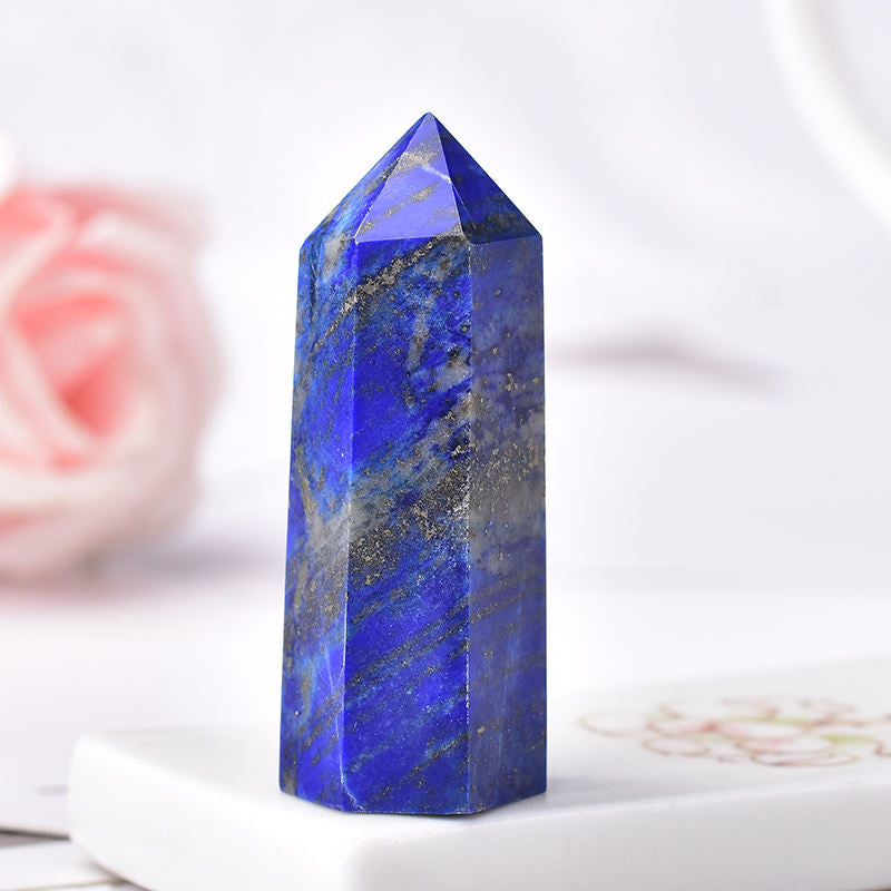 Lapis Lazuli Hexagon Point Pencil for Wisdom & Communication