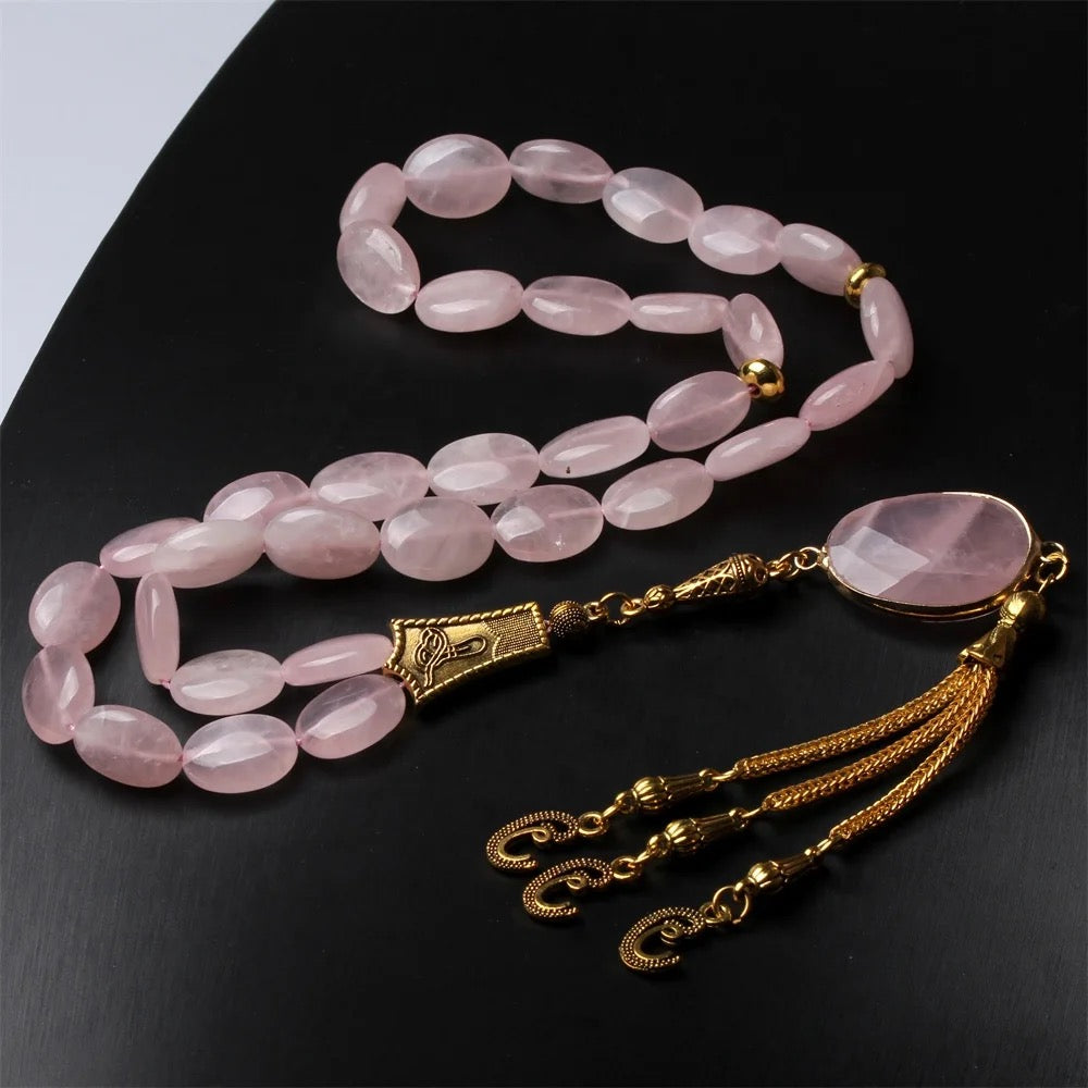 Rose Quartz Oval Stone Misbah