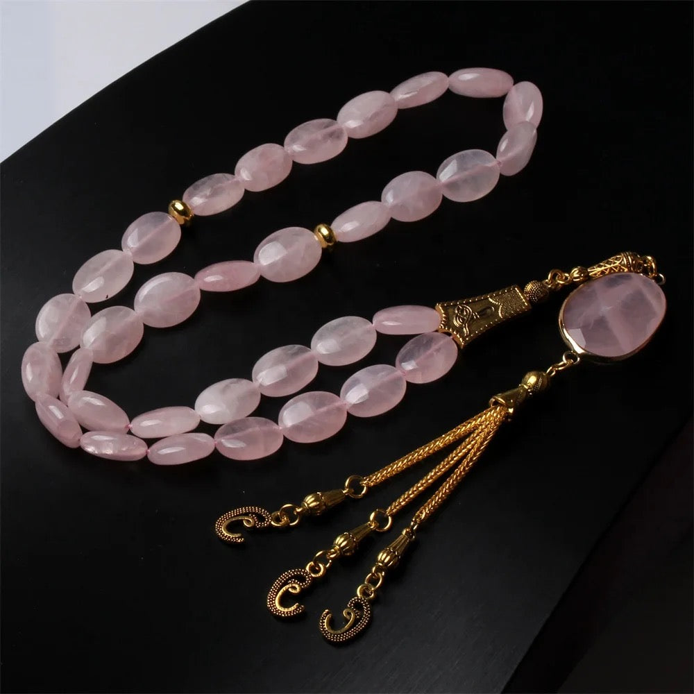Rose Quartz Oval Stone Misbah