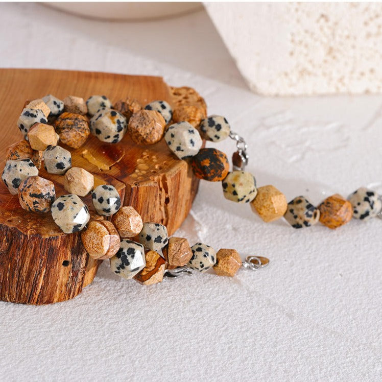Picture Jasper & Dalmation Jasper Bracelet for Stability & Grounding