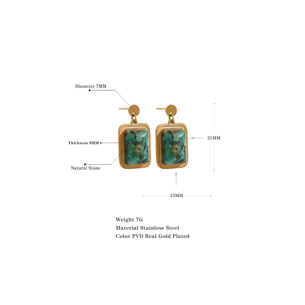 African Turquoise Earrings for Luck & Spiritual Growth