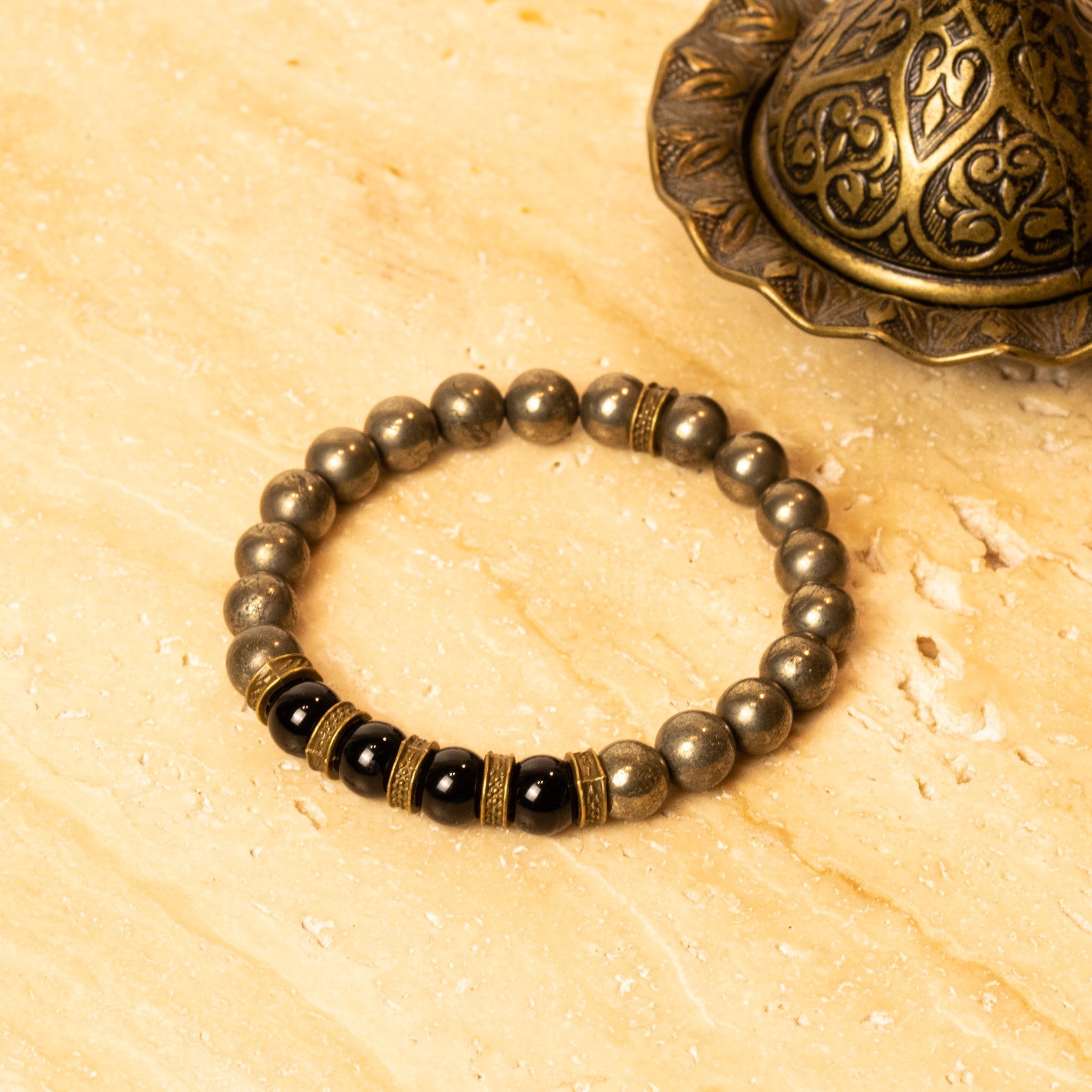 Pyrite  Black Tourmaline for wealth, prosperity & prevent negativity