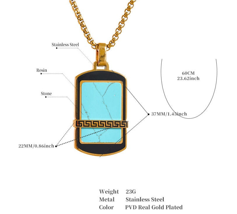 Turquoise Pendant Necklace for Healing & Spiritual Growth
