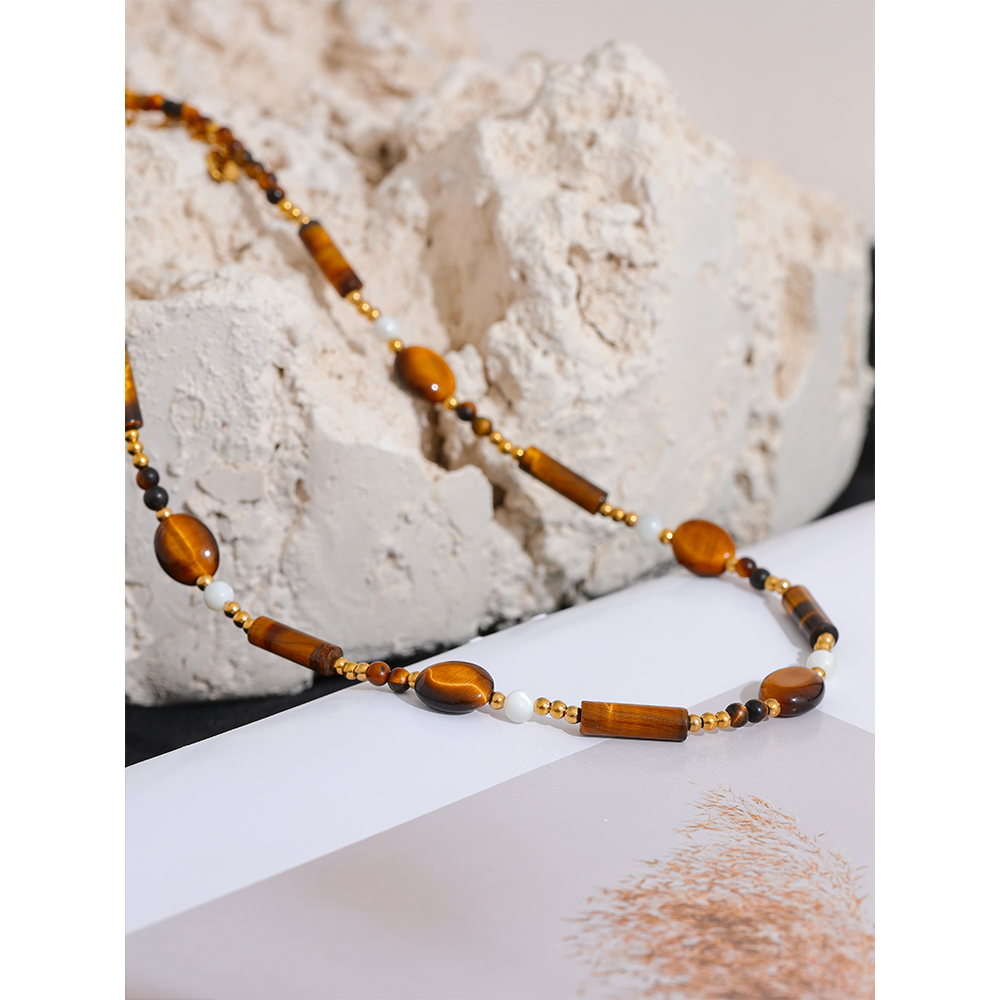 Tiger Eye Necklace for Protection & Courage