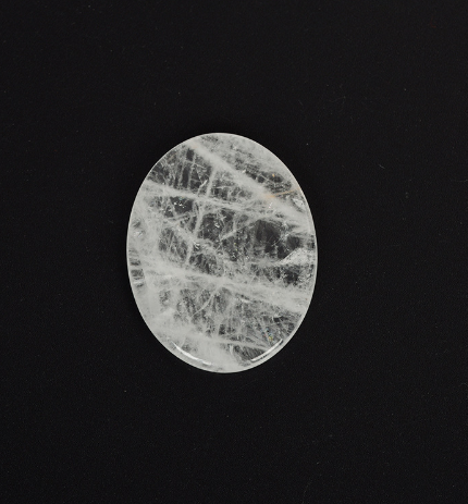 Clear Quartz (Sphatik) Worry Palm Stone - Manifestation & Clarity