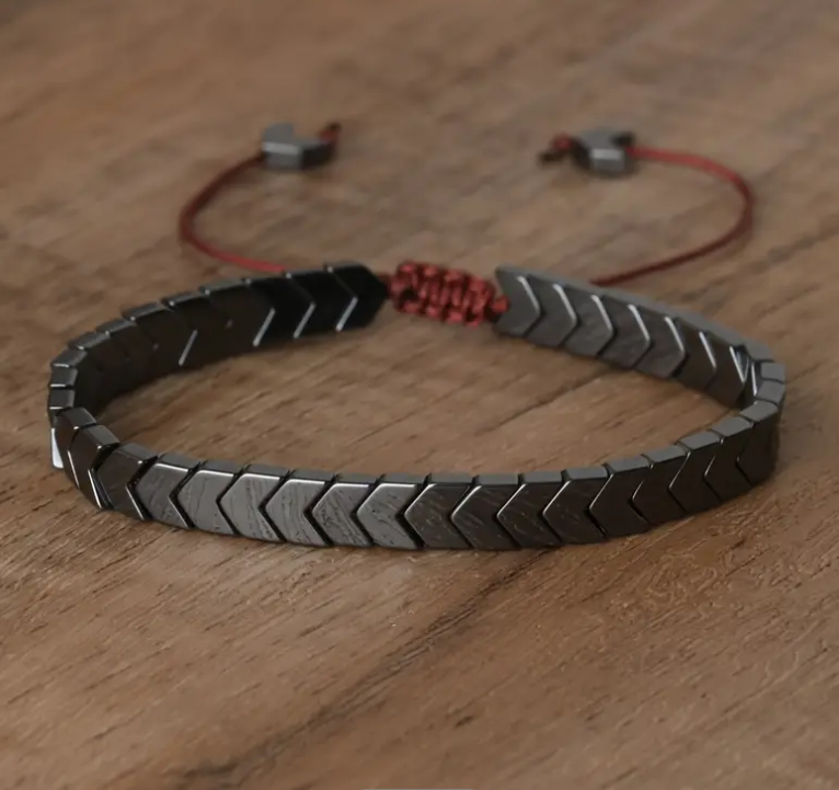 Hematite Arrowhead Thread Bracelet for Grounding