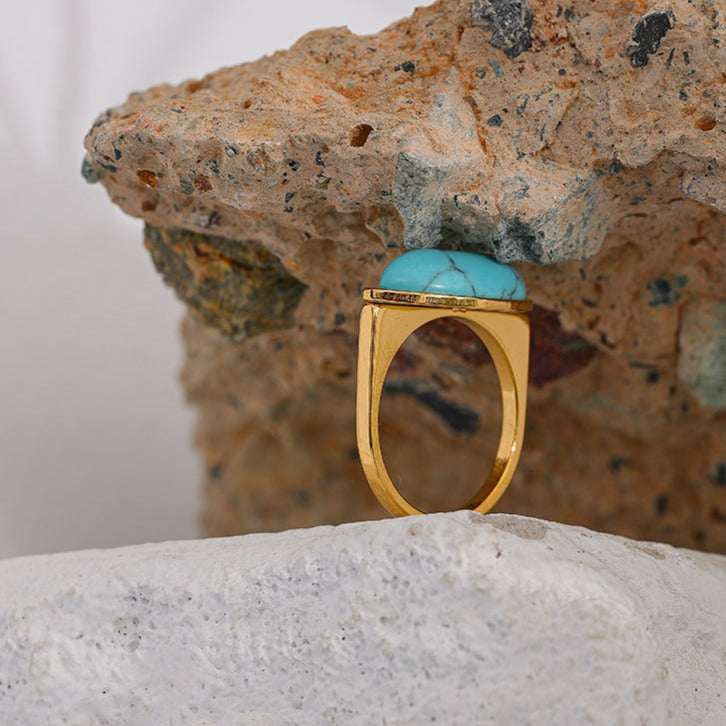 Turquoise Adjustable Ring for Healing & Spiritual Growth
