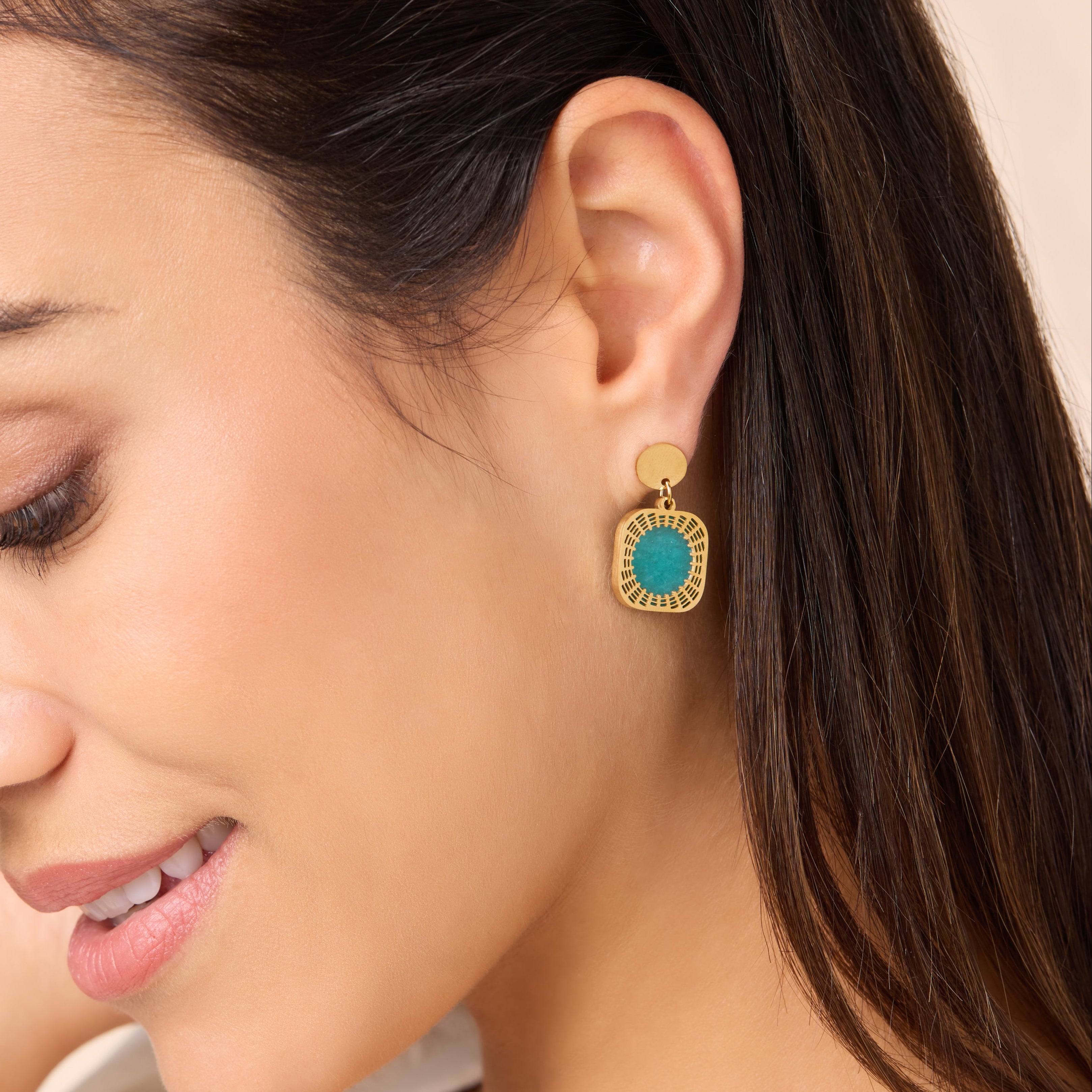 Amazonite Earrings - Necklace - Bracelet Set