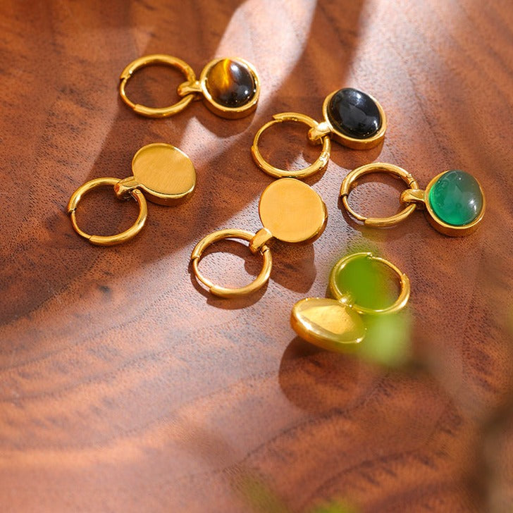Tiger Eye Earrings for Protection & Confidence