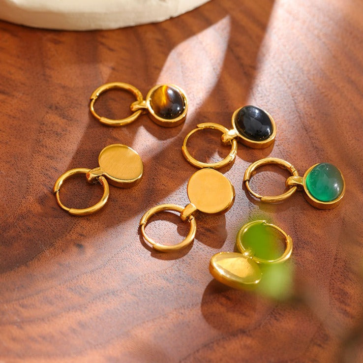 Black Obsidian Earrings for Growth & Protection