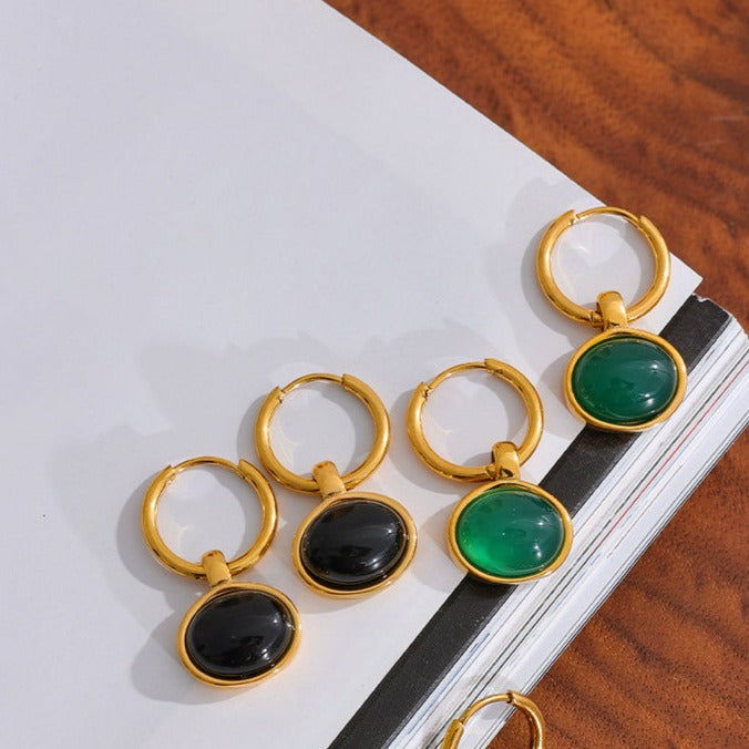 Black Obsidian Earrings for Growth & Protection