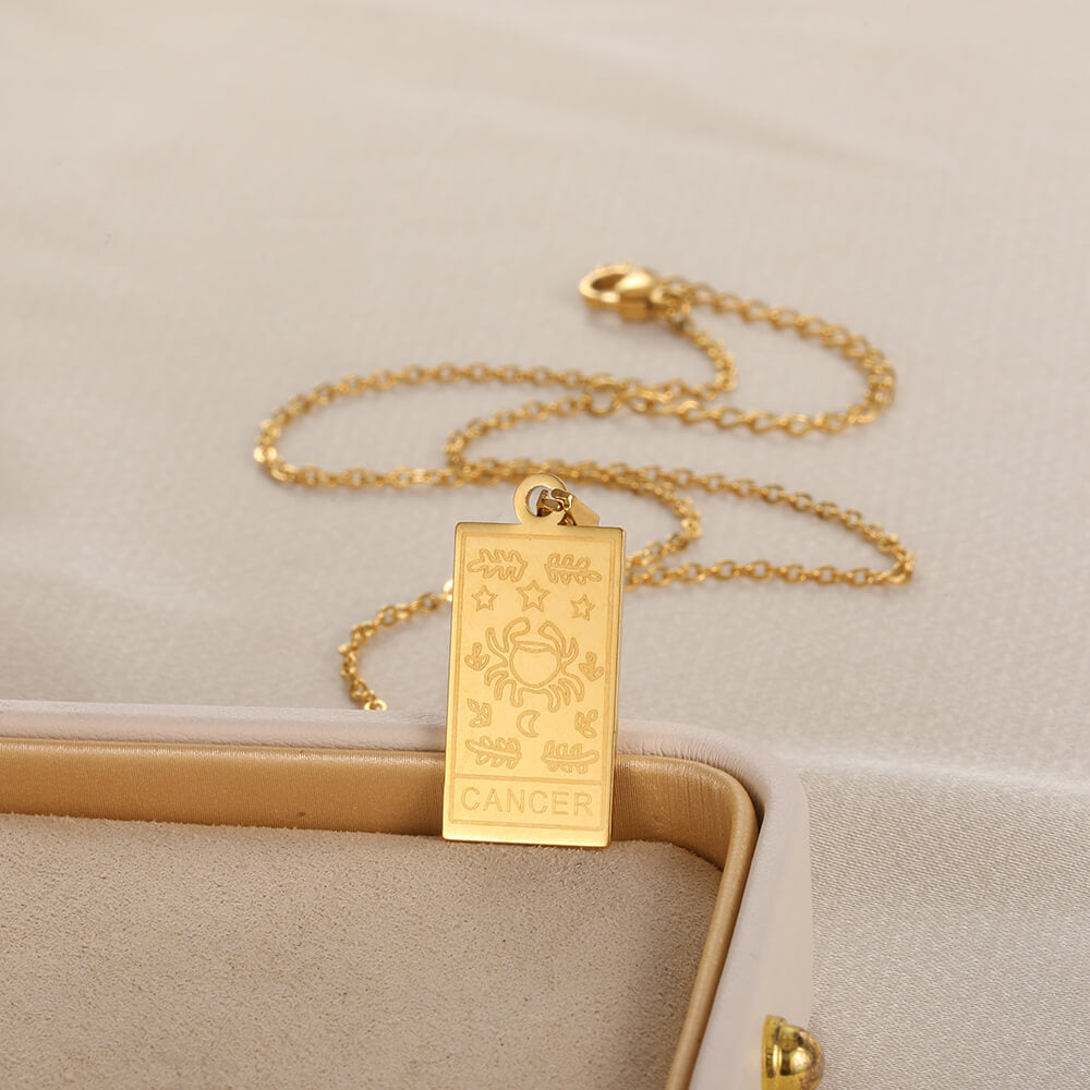 Zodiac Pendant in Stainless Steel 18K Gold Plated