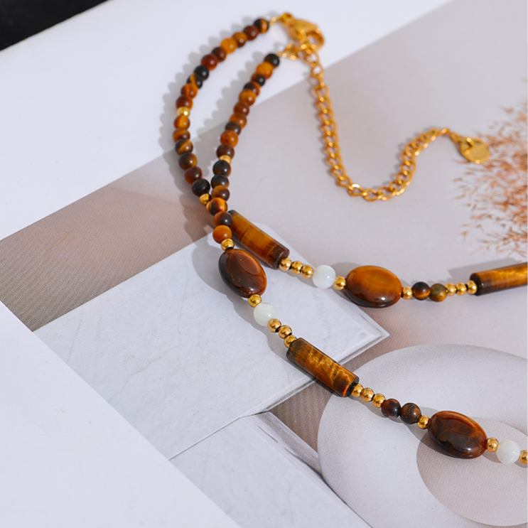 Tiger Eye Necklace for Protection & Courage