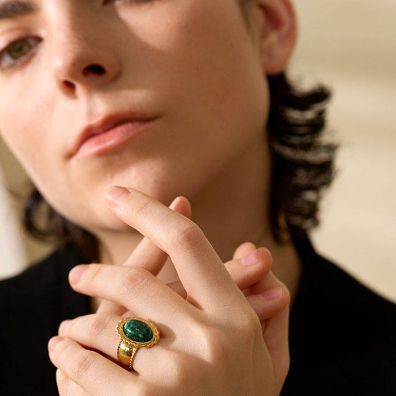 African Turquoise Ring for Luck & Spiritual Growth