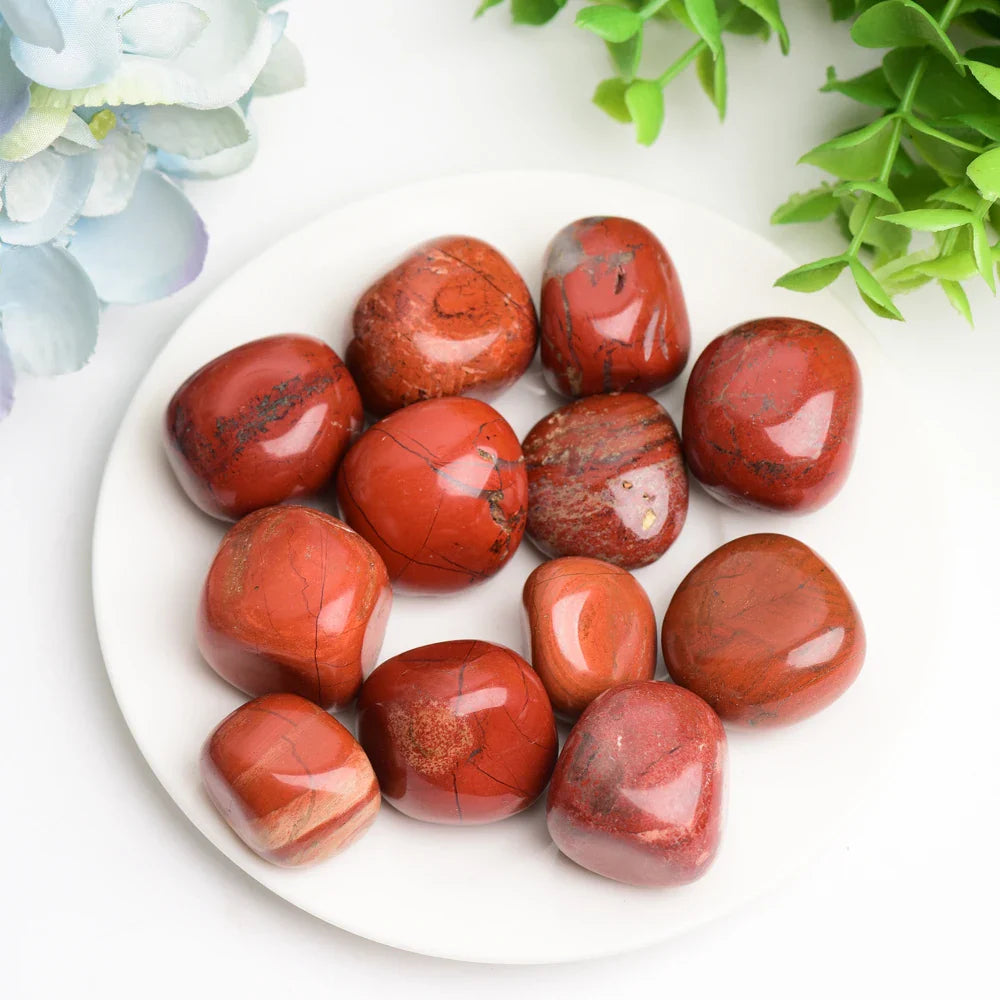 Red Jasper Tumbled Stones (Set of 4)