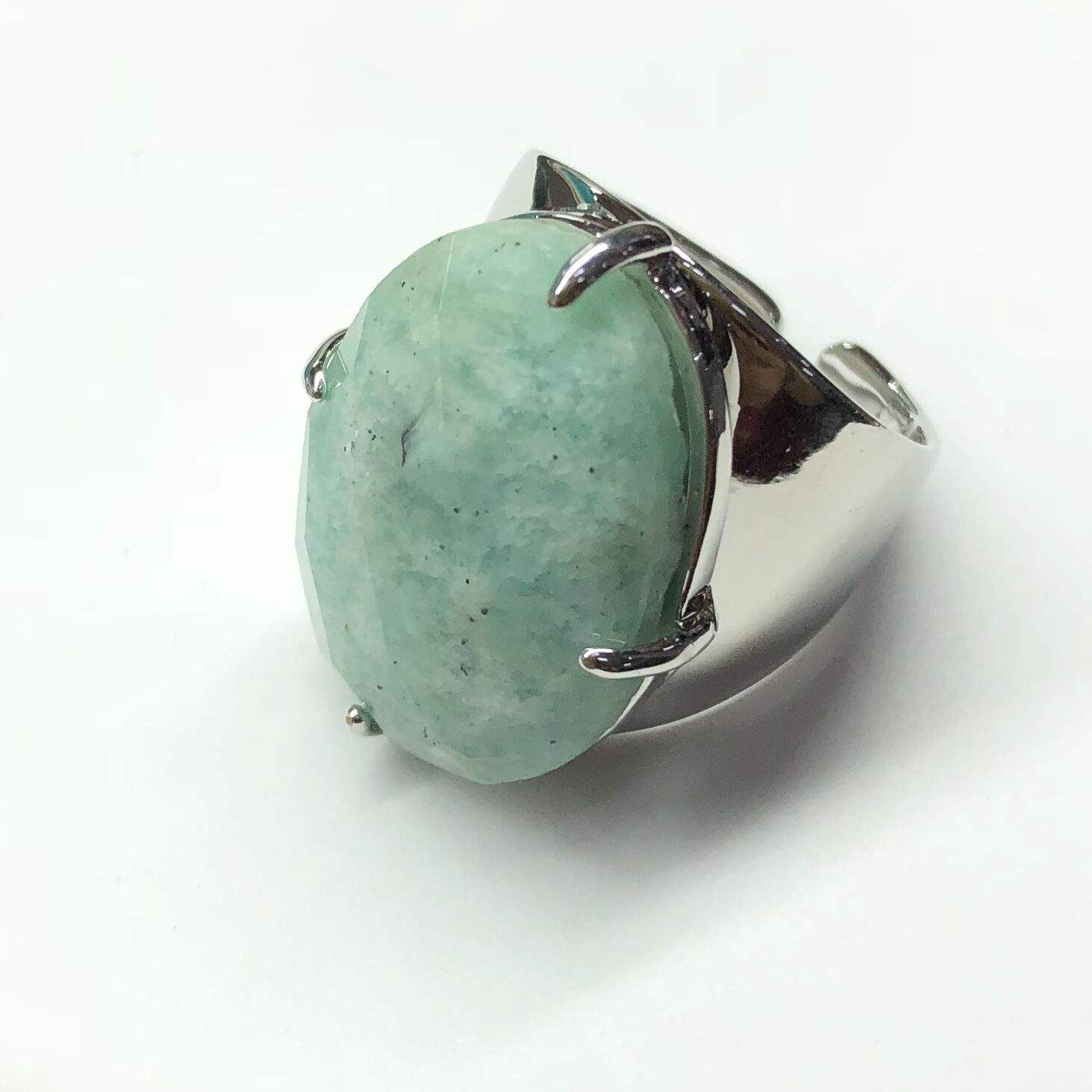 Amazonite Ring for communication, confidence for Men