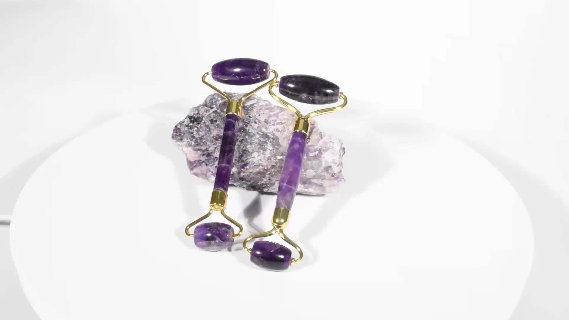 Amethyst Gua Sha Face Massager Roller