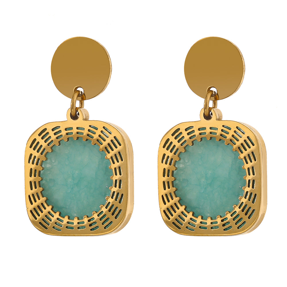 Amazonite Earrings - Necklace - Bracelet Set